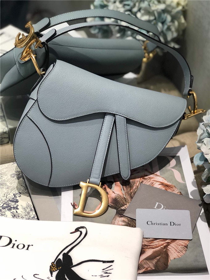 原單Dior馬鞍包仿迪奧女包2019新款手提包包Saddle Bag大號馬鞍包霧霾藍￥1580.00