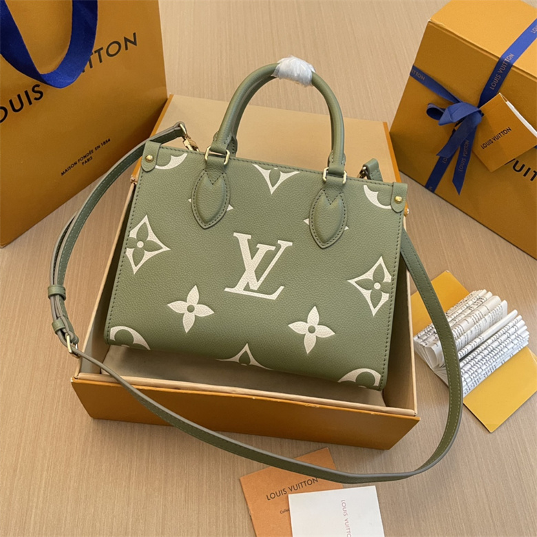 原單LV女手提斜挎包ONTHEGO小號手袋 M46647壓印和印花￥1480.00的图片-高仿LV包包、高仿lv女包