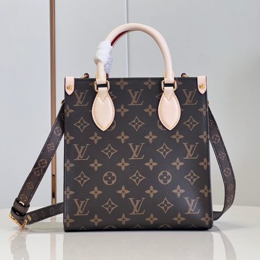 Louis Vuitton/路易威登 女士棕色帆佈老花/粉色小牛皮手柄飾邊可拆卸可調節肩帶斜挎扁平包M46265￥1480.00