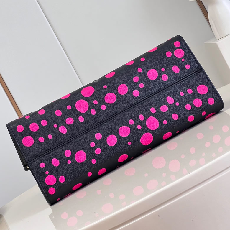 頂級原單lv女包路易威登再度攜手草間彌生 M46418玫紅圓點￥1480.00的图片-高仿LV包包、高仿lv女包