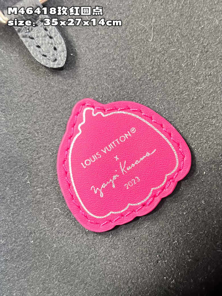 頂級原單lv女包路易威登再度攜手草間彌生 M46418玫紅圓點￥1480.00的图片-高仿LV包包、高仿lv女包