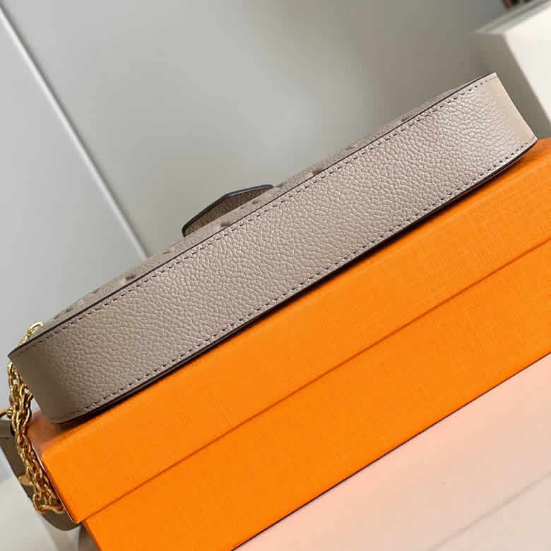 lv路易威登23新款女士米色壓花牛皮金色金屬拉鏈開合單肩包M81862￥1280.00的图片-高仿LV包包、高仿lv女包