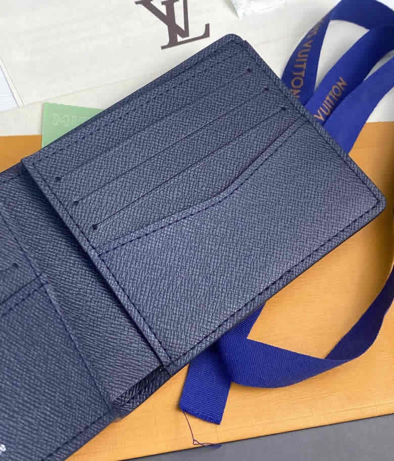 lv新款創意印制工藝Monogram圖案M82307寶藍短夾￥680.00的图片-高仿LV包包、高仿lv錢包