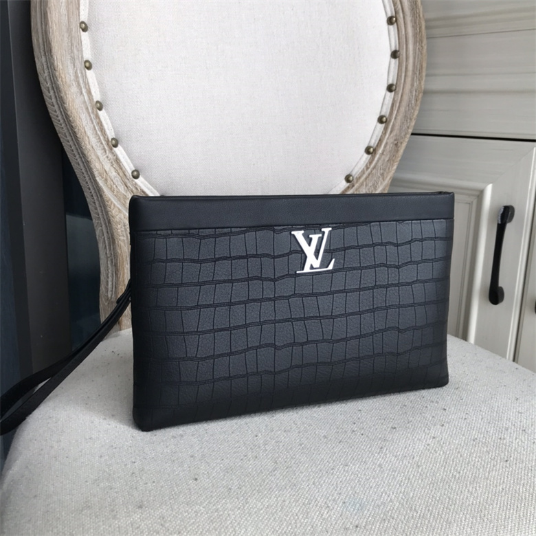 2022最新款式LV進口鹿皮紋花皮男士手拿包 9849-4￥1280.00的图片-高仿LV包包、高仿lv錢包