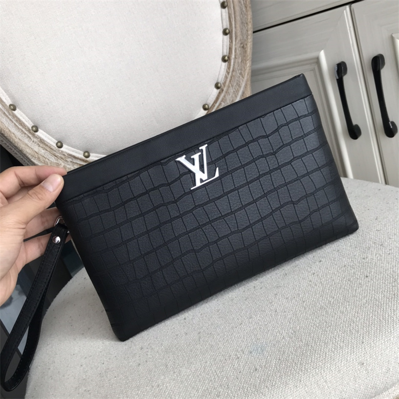 2022最新款式LV進口鹿皮紋花皮男士手拿包 9849-4￥1280.00的图片-高仿LV包包、高仿lv錢包