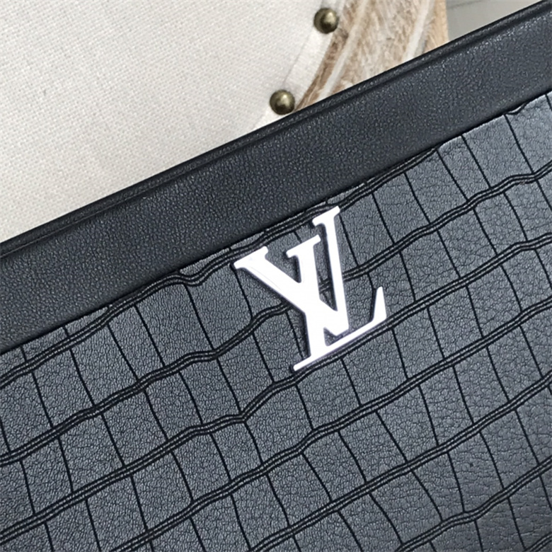 2022最新款式LV進口鹿皮紋花皮男士手拿包 9849-4￥1280.00的图片-高仿LV包包、高仿lv錢包