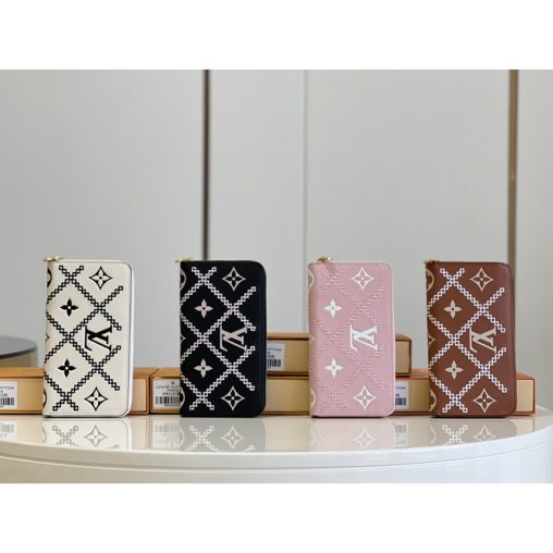 高仿lv錢夾Zippy拉鏈 M81141刺繡多色￥880.00