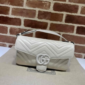 GUCCI古馳GG Marmont繫列matelassé肩背包734814白￥1480.00