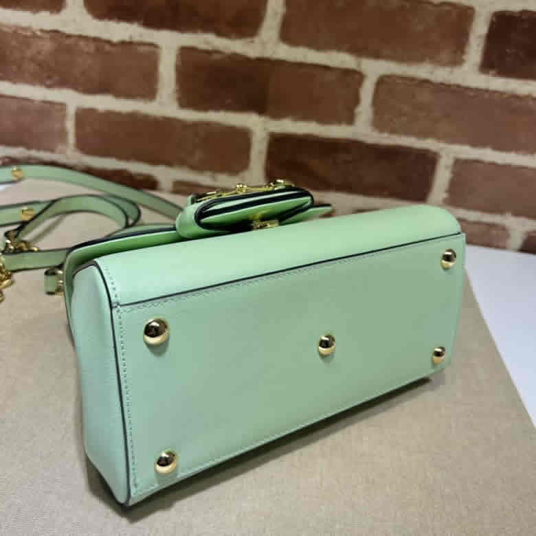 GUCCI古馳Horsebit 1955繫列手提包703848綠￥1680.00的图片-高仿古奇包包Gucci、高仿古奇女包Gucci