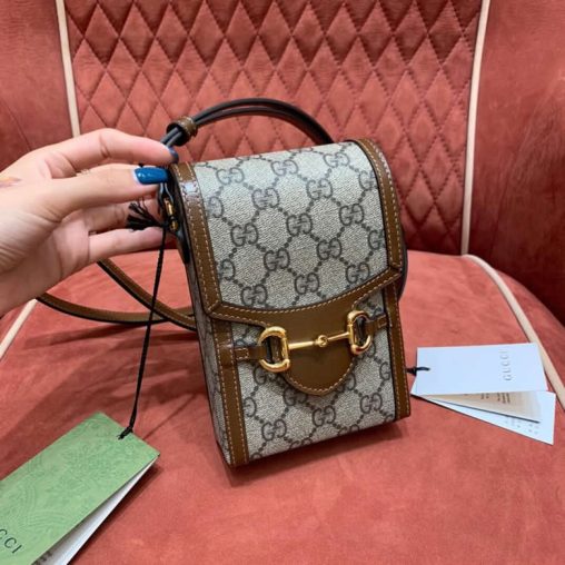 高仿GUCCI古馳1955Horsebit馬銜扣翻蓋迷你單肩斜挎包625615 92TCG 8563￥1280.00