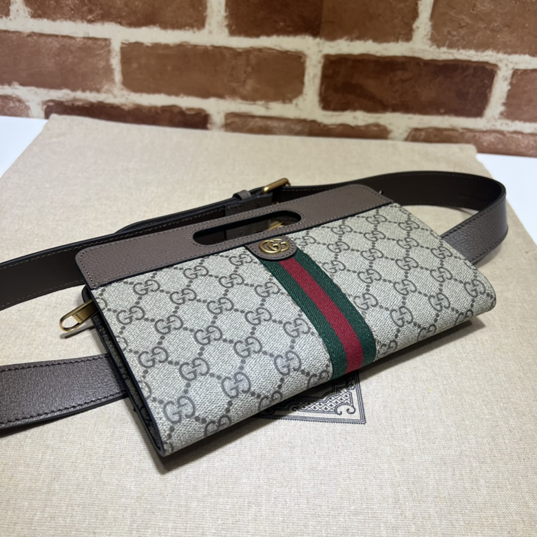 GUCCI古馳棕色腰包704196專櫃品質頂級原單貨￥980.00的图片-高仿古奇包包Gucci、高仿古奇錢包Gucci