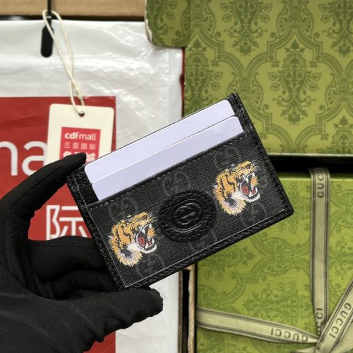 高仿古奇最新卡包673002原廠皮配手提袋￥880.00