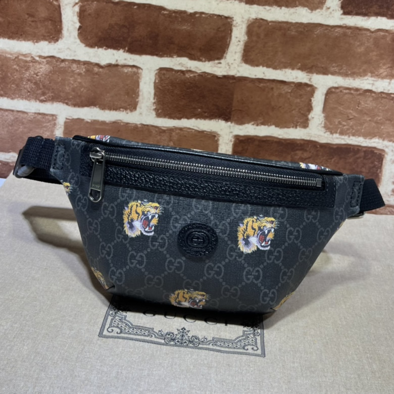 GUCCI古馳飾虎頭印花Bestiary繫列腰包675181￥880.00的图片-高仿古奇包包Gucci、高仿古奇錢包Gucci