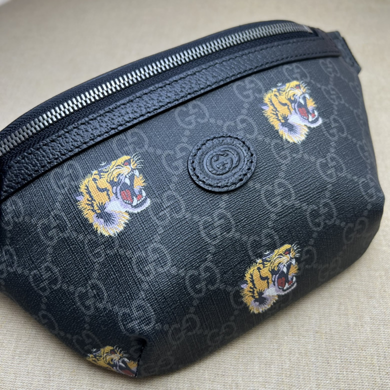 GUCCI古馳飾虎頭印花Bestiary繫列腰包675181￥880.00的图片-高仿古奇包包Gucci、高仿古奇錢包Gucci