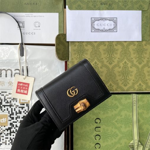 新款高仿古奇卡包採用意大利進口小牛皮658244黑￥880.00