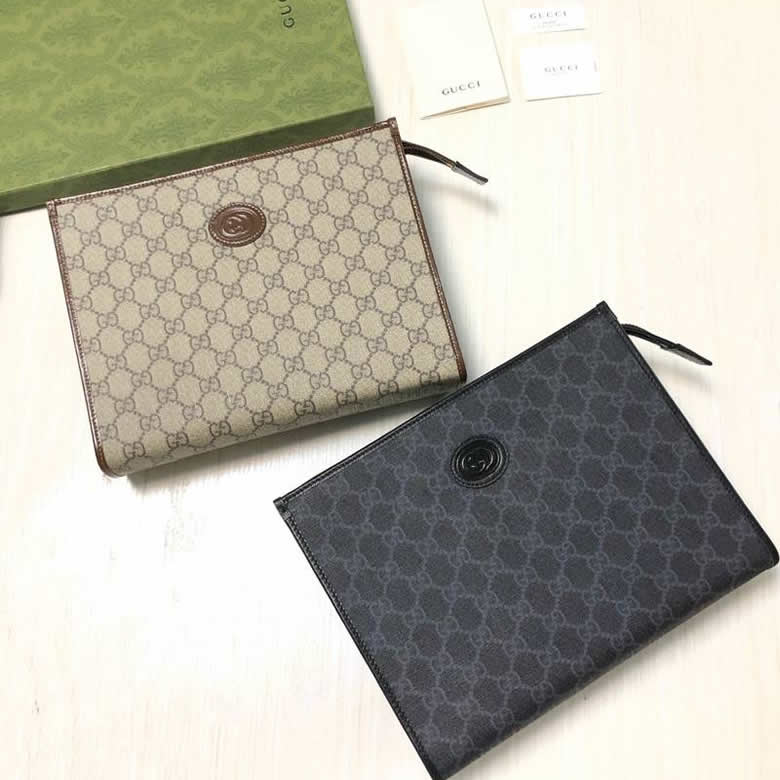 GUCCI包包古馳男士新品互扣式雙G手拿包化妝包672956￥980.00的图片-高仿古奇包包Gucci、高仿古奇錢包Gucci