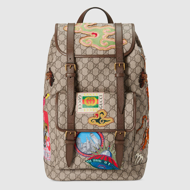 原單473869 Gucci古馳Courrier繫列軟GG Supreme帆佈雙肩包￥2880.00的图片-高仿古奇包包Gucci、高仿古奇旅行袋/行李箱Gucci