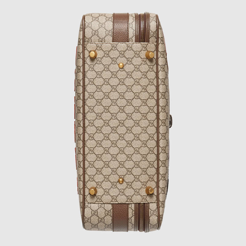 原單424501 Gucci古馳Courrier繫列GG Supreme帆佈行李箱￥2480.00的图片-高仿古奇包包Gucci、高仿古奇旅行袋/行李箱Gucci