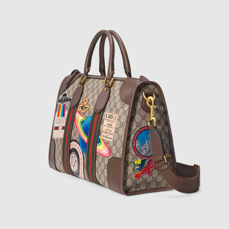 Gucci 古馳 Gucci Courrier繫列柔軟高級人造帆佈行李包 男459311 K9RMT 8343￥1480.00的图片-高仿古奇包包Gucci、高仿古奇旅行袋/行李箱Gucci