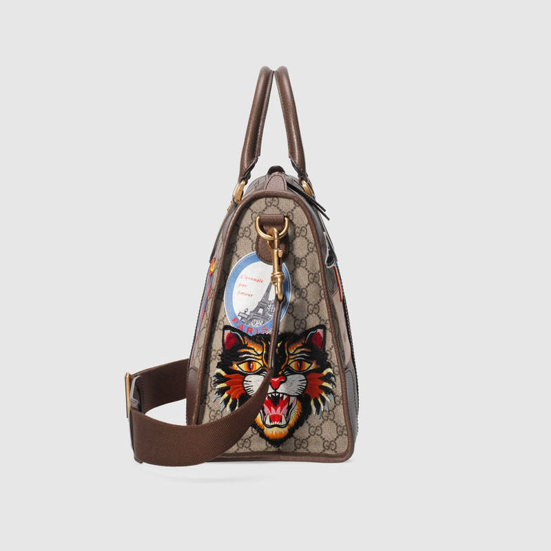 Gucci 古馳 Gucci Courrier繫列柔軟高級人造帆佈行李包 男459311 K9RMT 8343￥1480.00的图片-高仿古奇包包Gucci、高仿古奇旅行袋/行李箱Gucci