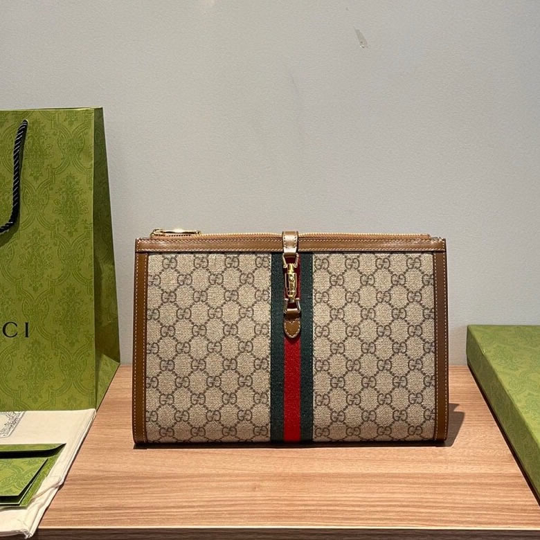 原單古奇拉鏈手拿包647332啡棕￥980.00的图片-高仿古奇包包Gucci、高仿古奇錢包Gucci
