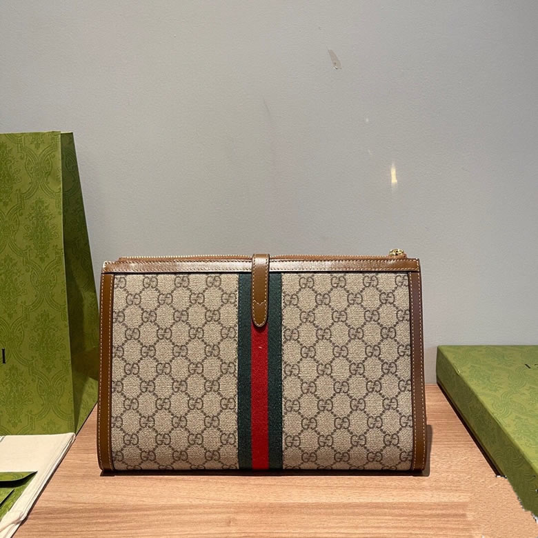 原單古奇拉鏈手拿包647332啡棕￥980.00的图片-高仿古奇包包Gucci、高仿古奇錢包Gucci
