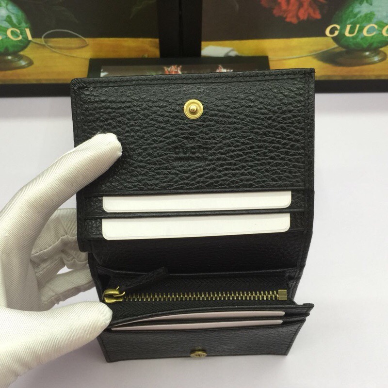 精仿Gucci零錢包蝴蝶裝飾皮革卡片夾499361黑色￥880.00的图片-高仿古奇包包Gucci、高仿古奇錢包Gucci