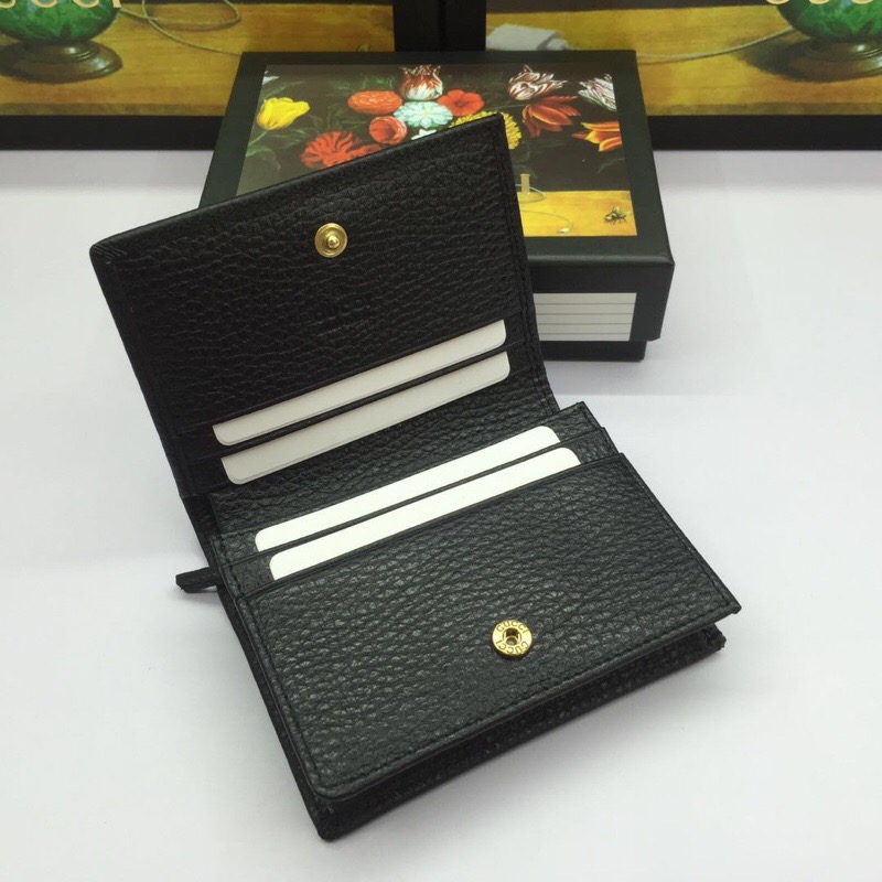 精仿Gucci零錢包蝴蝶裝飾皮革卡片夾499361黑色￥880.00的图片-高仿古奇包包Gucci、高仿古奇錢包Gucci