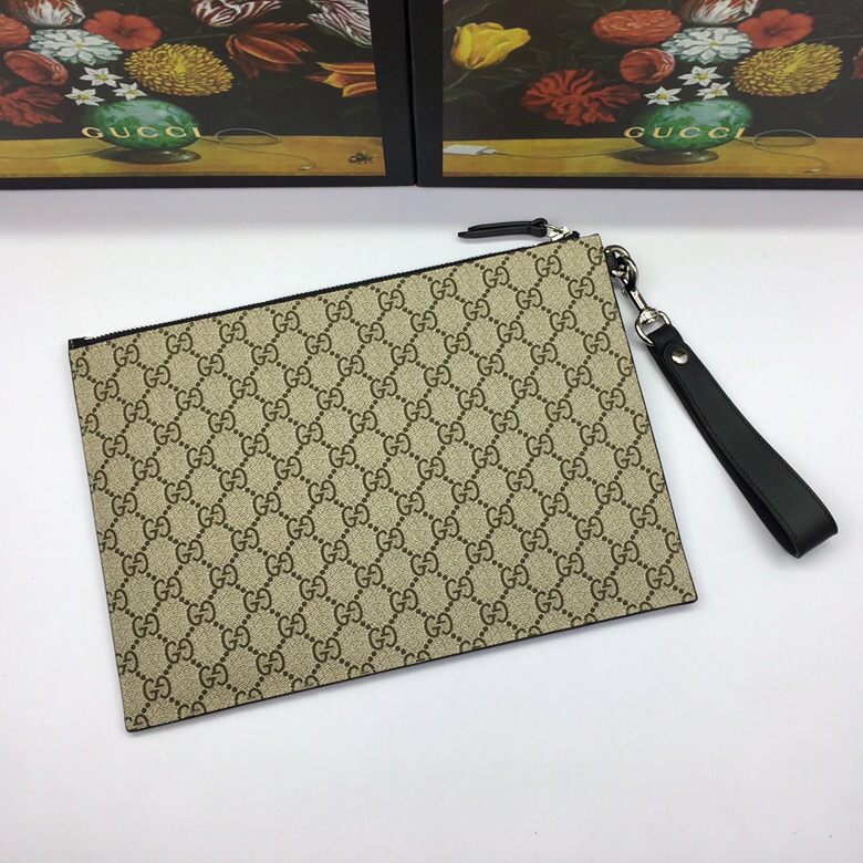 古馳GUCCI新款男士烏木色老虎頭手拿包473904杏色￥980.00的图片-高仿古奇包包Gucci、高仿古奇錢包Gucci