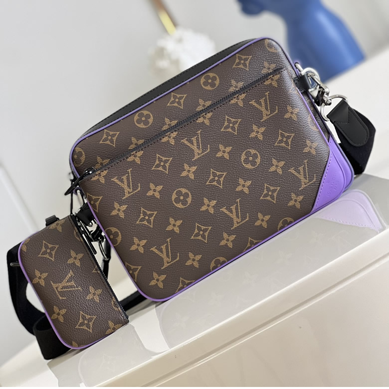 高仿lv男士郵差包Monogram Macassar 帆佈塑造靈活構型 M46266￥1480.00的图片-高仿LV包包、高仿lv男包