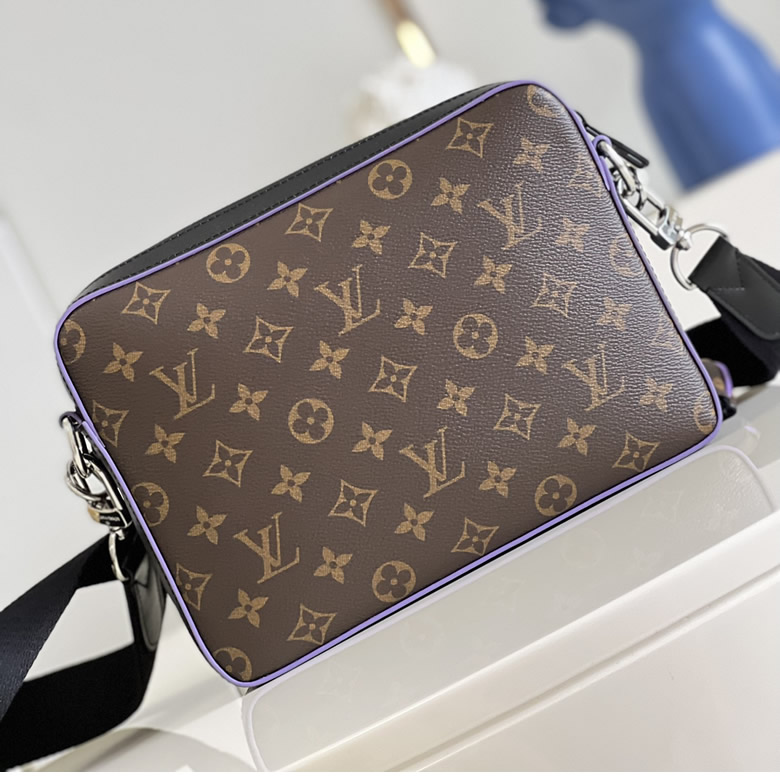 高仿lv男士郵差包Monogram Macassar 帆佈塑造靈活構型 M46266￥1480.00的图片-高仿LV包包、高仿lv男包