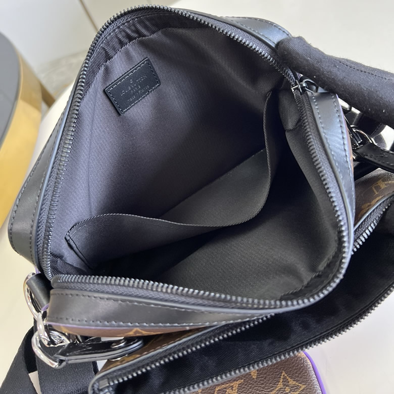 高仿lv男士郵差包Monogram Macassar 帆佈塑造靈活構型 M46266￥1480.00的图片-高仿LV包包、高仿lv男包