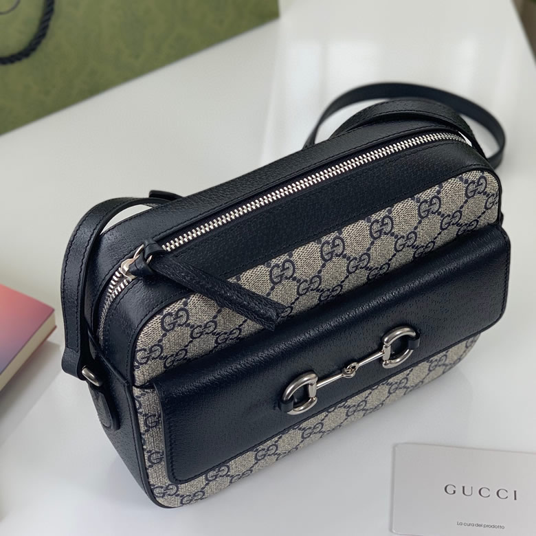 Gucci馬銜扣1955繫列小號手袋Gucci郵差包 645454海藍色￥１４８０．００的图片-高仿古奇包包Gucci、高仿古奇女包Gucci