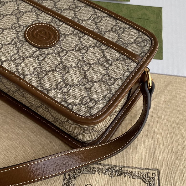 Gucci飾互扣式雙G迷妳手袋GG背包Gucci復古相機包 658572藍色￥15８０.00的图片-高仿古奇包包Gucci、高仿古奇女包Gucci