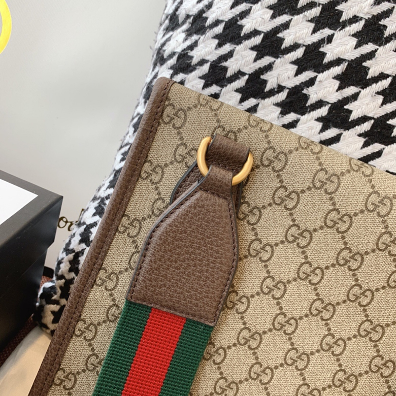 原單古馳男包Neo Vintage GG中號郵差包紅色皮革滾邊598604￥1480.00的图片-高仿古奇包包Gucci、高仿古奇男包Gucci