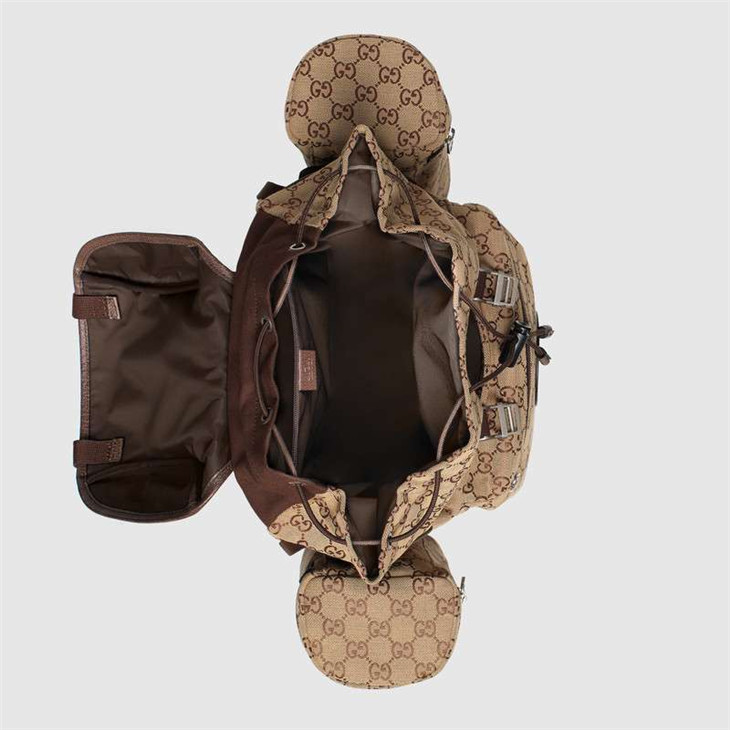 原單562911 Gucci絲線提花大號古馳男士雙背包駝色￥1880.00的图片-高仿古奇包包Gucci、高仿古奇男包Gucci