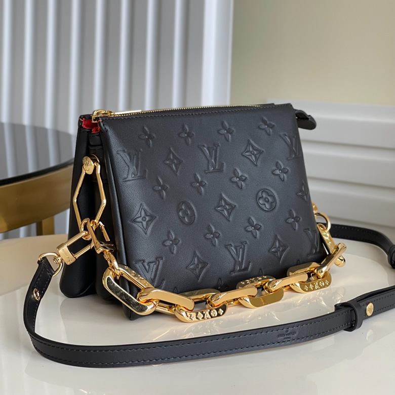 lv一比一高仿包最新款男包全皮鏈條包繫列 M59598黑色￥1480.00的图片-高仿LV包包、高仿lv男包