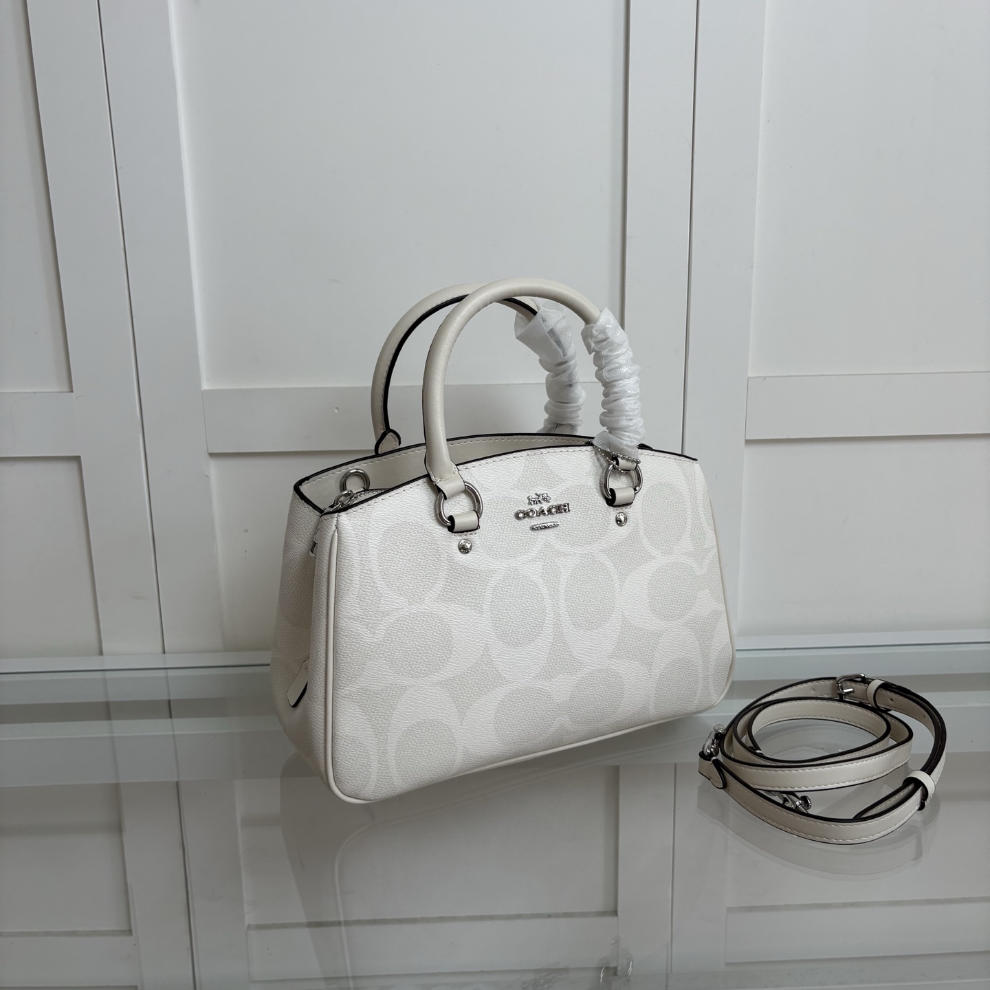 高仿包COACH/蔻馳奧萊女士老花SAVANNAH小號CARRYALL手提斜挎包的图片-高仿蔻馳包包coach