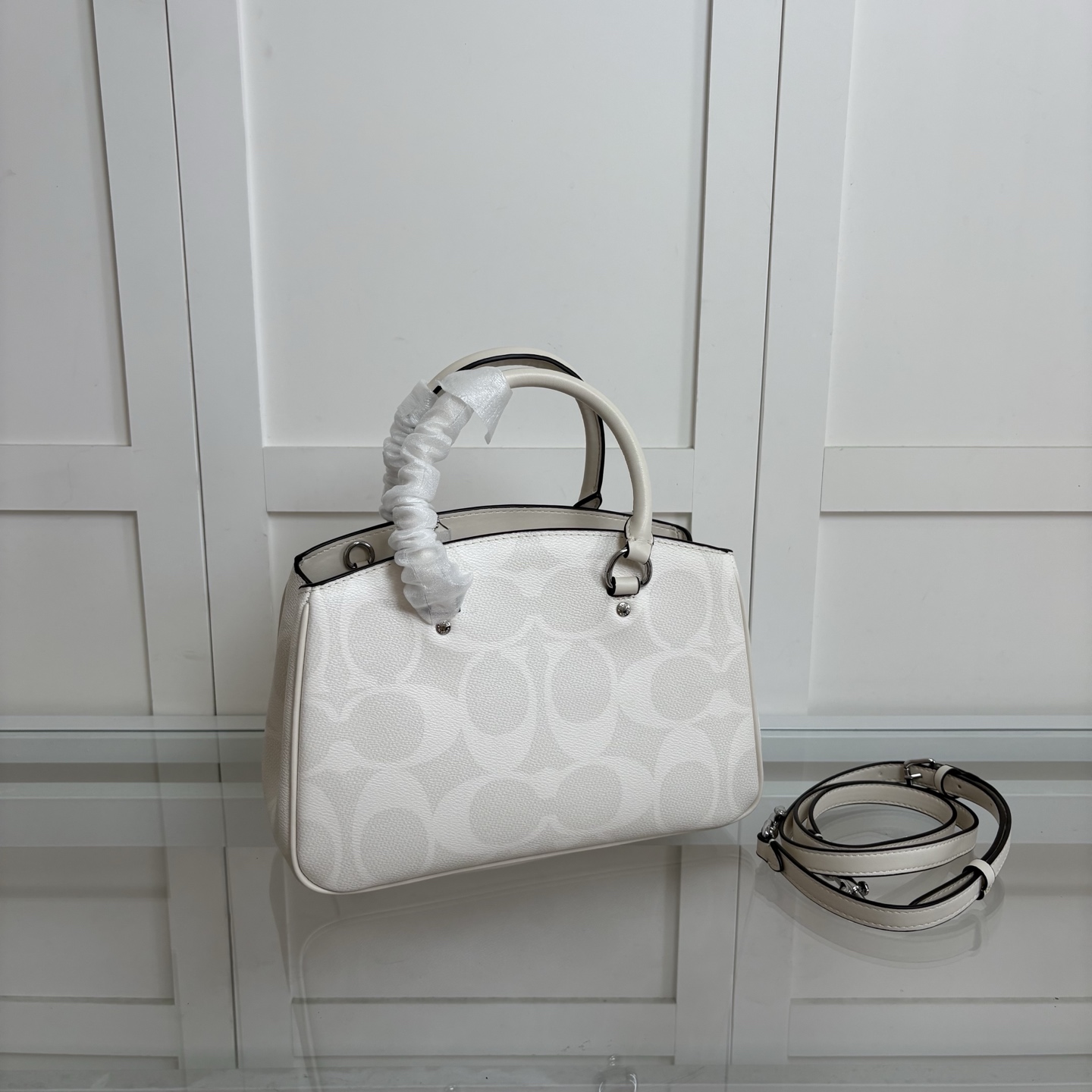 高仿包COACH/蔻馳奧萊女士老花SAVANNAH小號CARRYALL手提斜挎包的图片-高仿蔻馳包包coach