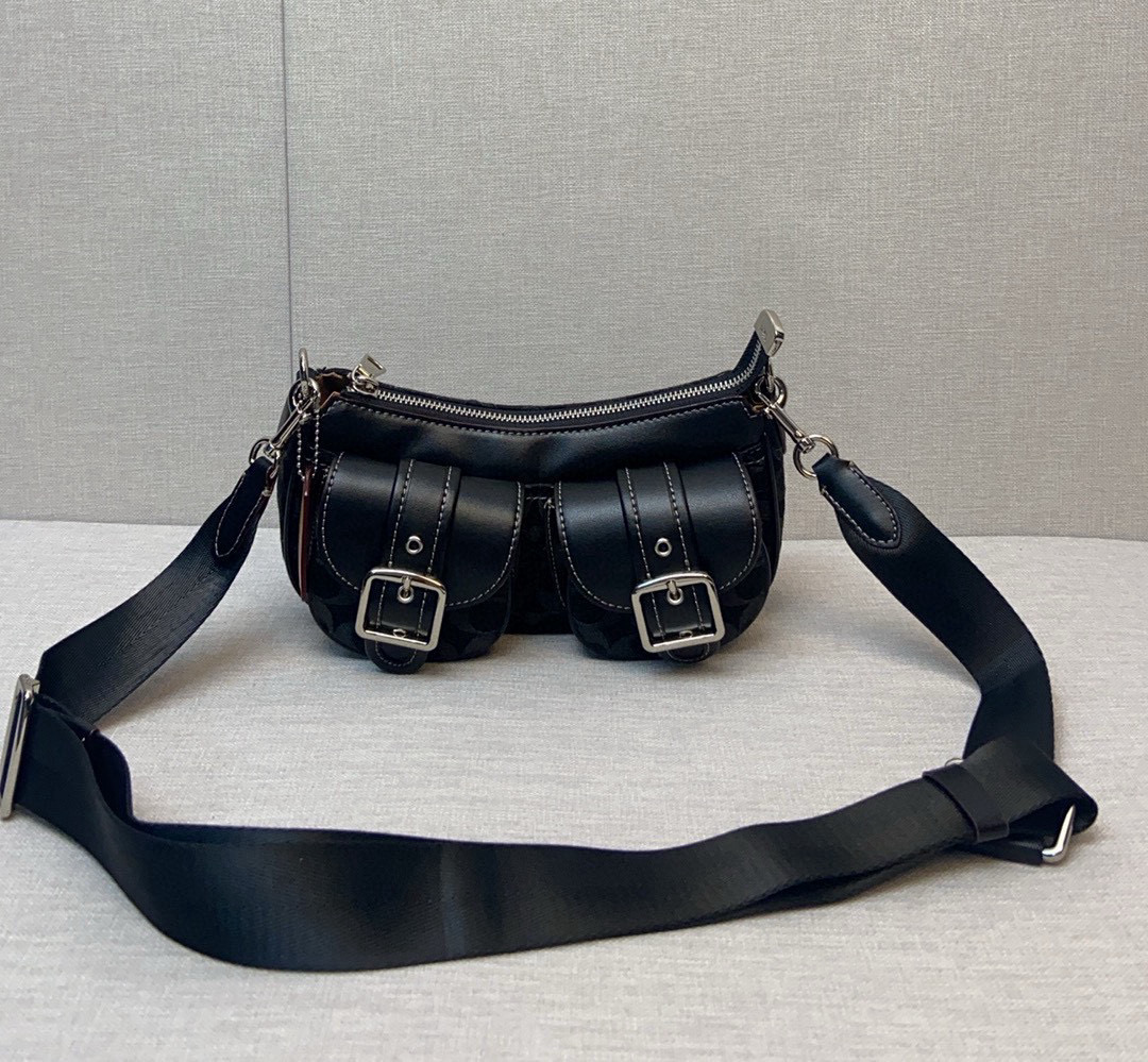 一比一原單包COACH/蔻馳中古腋下法棍包麻將包的图片-高仿蔻馳包包coach