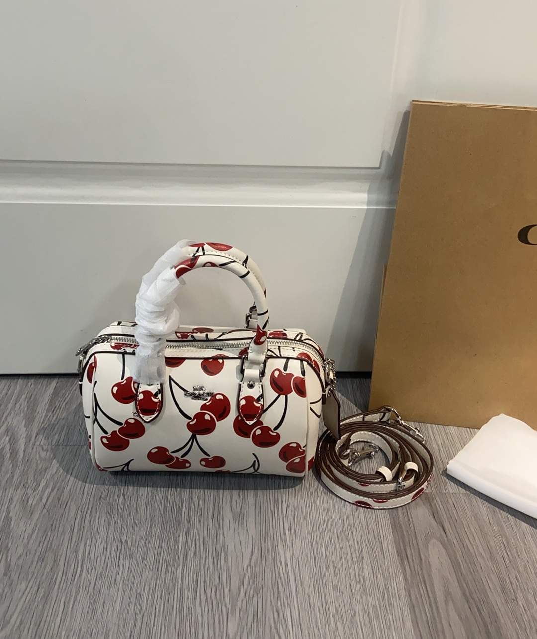 Coach蔻馳原單包包女包RowanPVC新波士頓水桶mini手提斜挎枕頭包的图片-高仿蔻馳包包coach