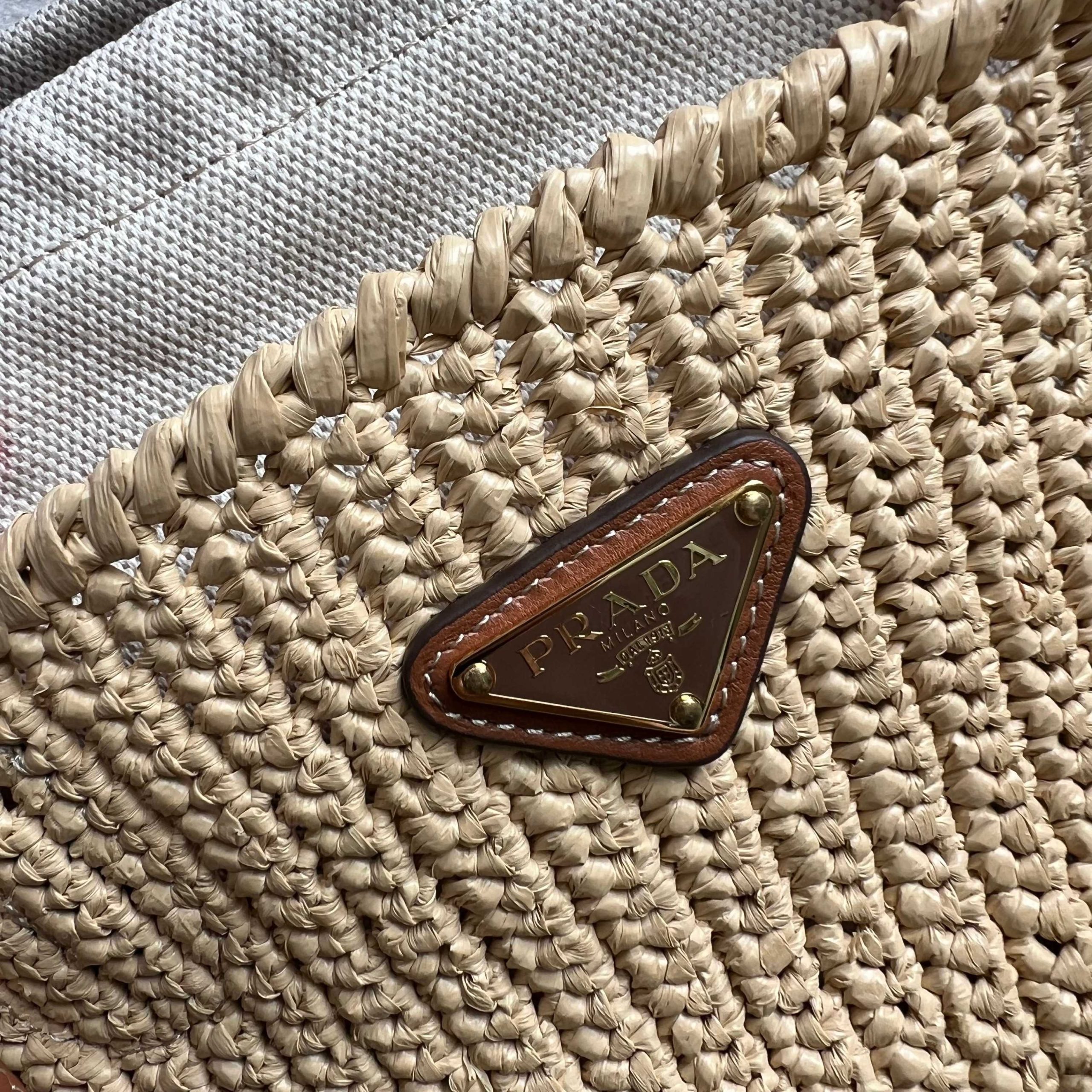 【頂級原單】 新款編織菜籃子高仿原單包包普拉達的图片-高仿普拉达包包