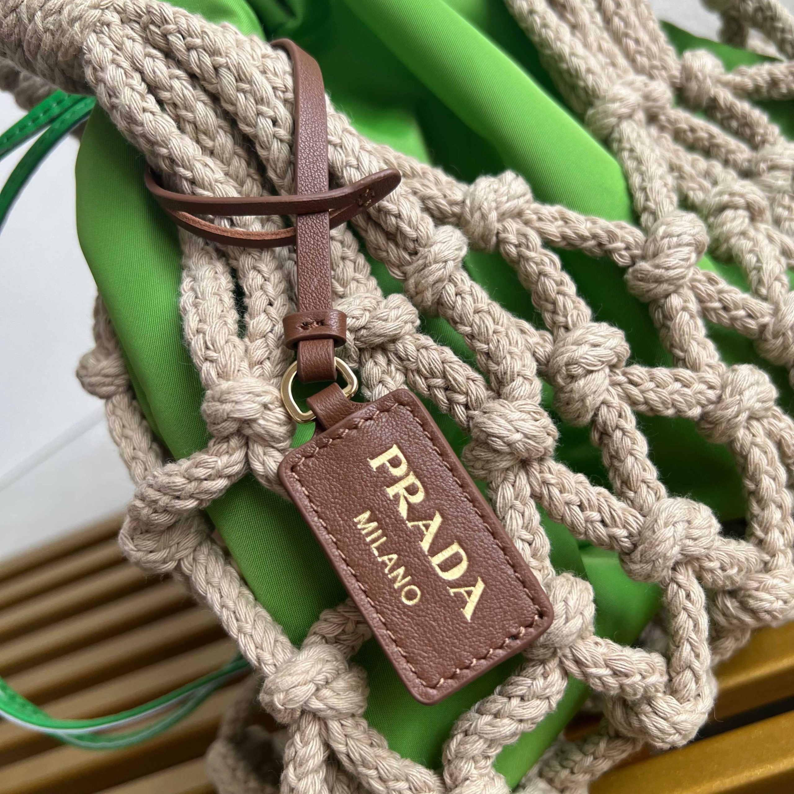 【頂級原單包普拉達】新品編織1BC111棉質花邊手袋的图片-高仿普拉达包包 【頂級原單包普拉達】新品編織1BC111棉質花邊手袋的图片-高仿普拉达包包