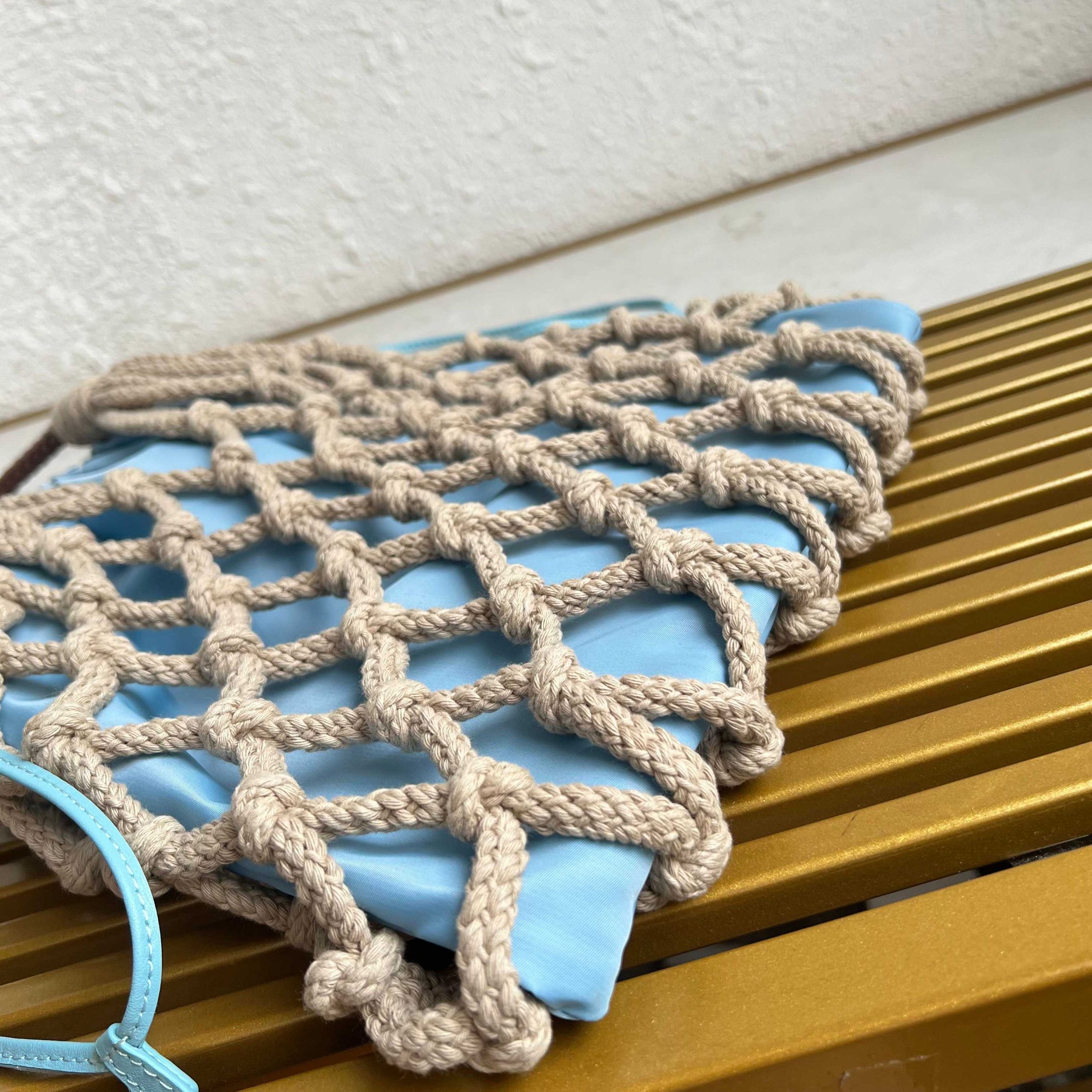 【頂級原單普拉達】🎉新品編織🎉1BC111棉質花邊高仿手袋的图片-高仿普拉达包包 【頂級原單普拉達】🎉新品編織🎉1BC111棉質花邊高仿手袋的图片-高仿普拉达包包