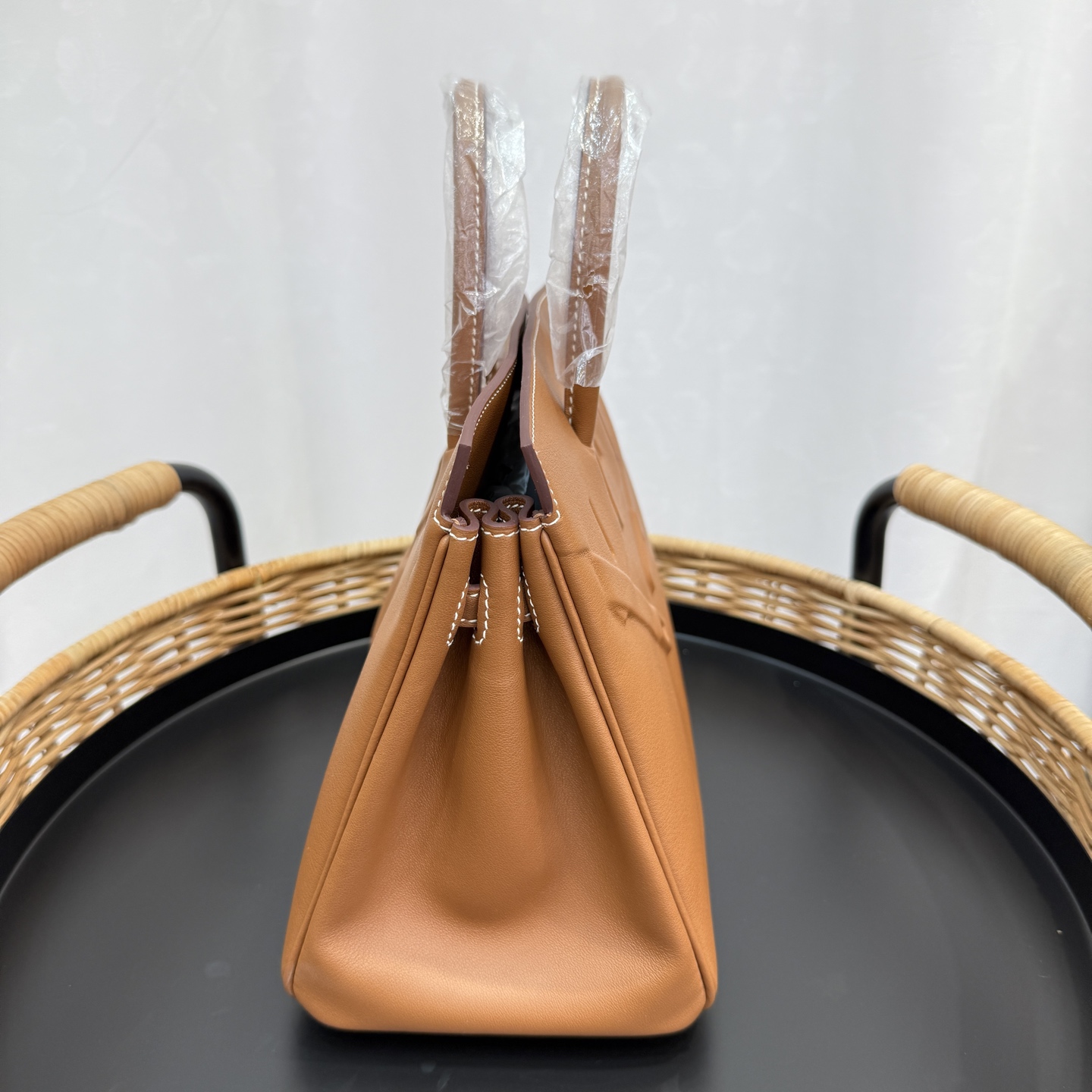 愛馬仕幻影鉑金包 25cm 原廠進口Swift皮【金棕】銀扣 限量版 專櫃同步的图片-高仿愛馬仕包包Hermes、高仿愛馬仕女包Hermes