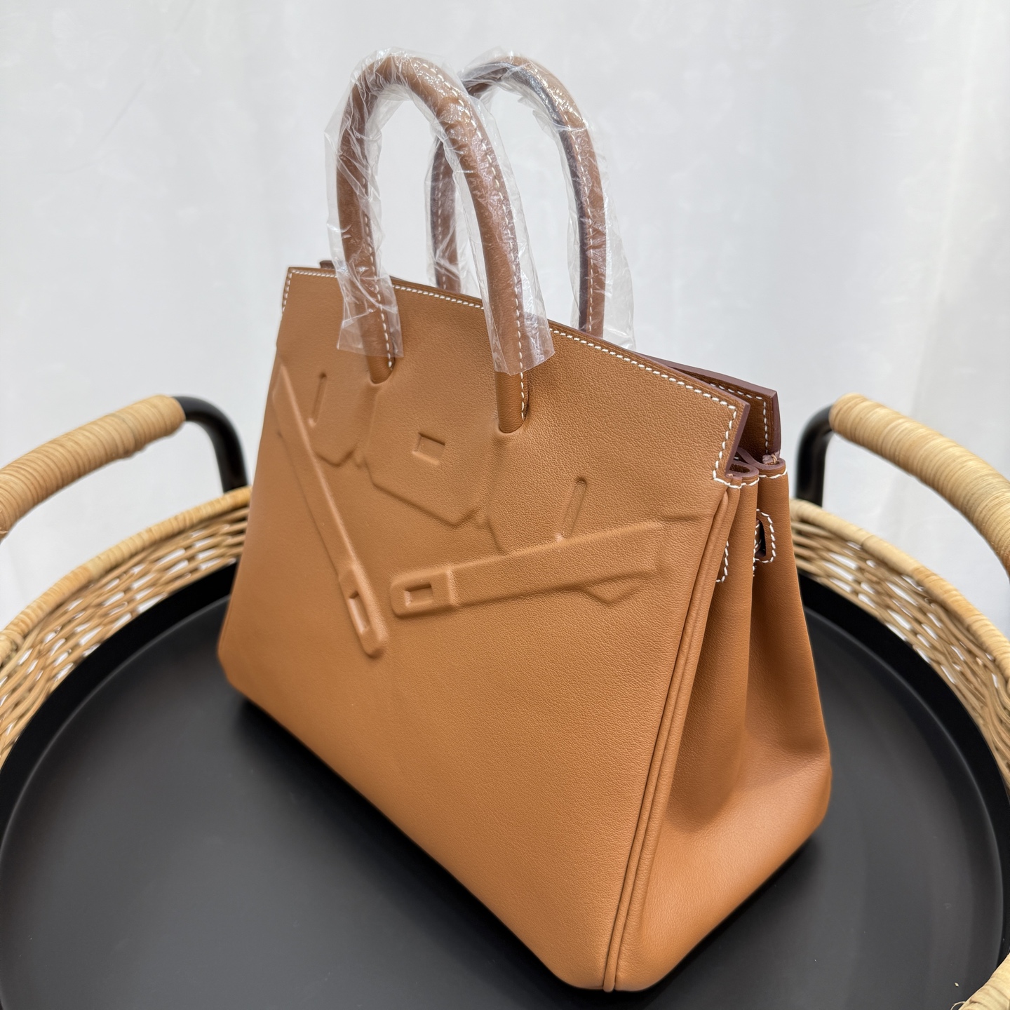 愛馬仕幻影鉑金包 25cm 原廠進口Swift皮【金棕】銀扣 限量版 專櫃同步的图片-高仿愛馬仕包包Hermes、高仿愛馬仕女包Hermes