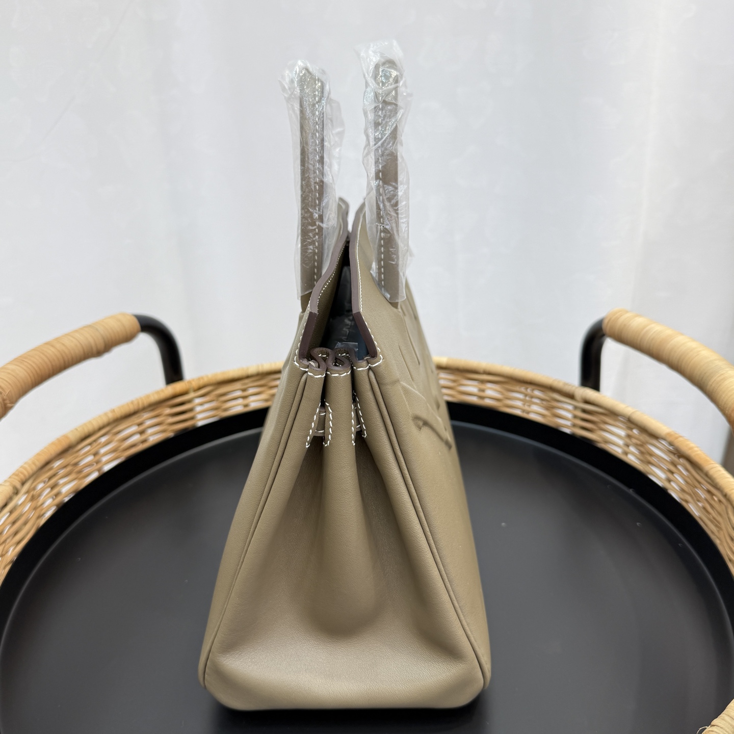 愛馬仕高仿包幻影鉑金包 25cm 原廠進口Swift皮【大象灰】銀扣 限量版的图片-高仿愛馬仕包包Hermes、高仿愛馬仕女包Hermes