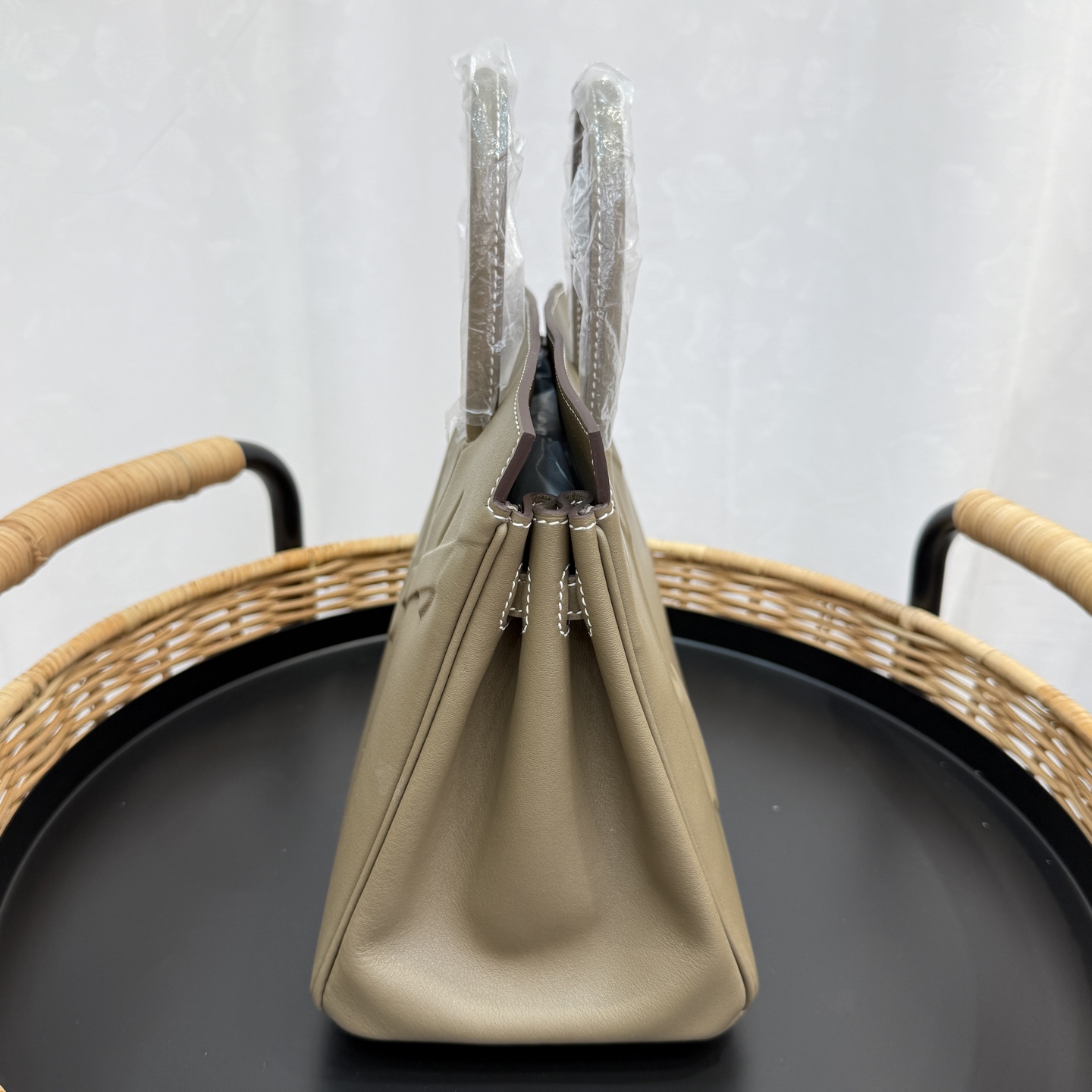 愛馬仕高仿包幻影鉑金包 25cm 原廠進口Swift皮【大象灰】銀扣 限量版的图片-高仿愛馬仕包包Hermes、高仿愛馬仕女包Hermes