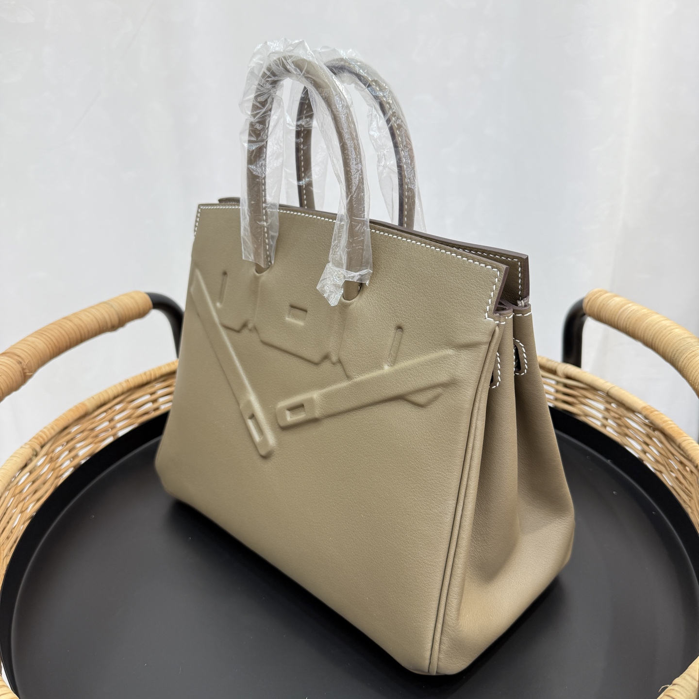 愛馬仕高仿包幻影鉑金包 25cm 原廠進口Swift皮【大象灰】銀扣 限量版的图片-高仿愛馬仕包包Hermes、高仿愛馬仕女包Hermes