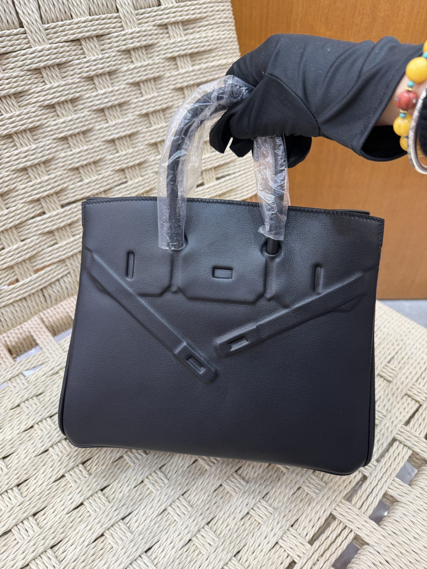 愛馬仕原單包幻影鉑金包 25cm 原廠進口Swift皮【黑色】銀扣 限量版 專櫃同步的图片-高仿愛馬仕包包Hermes、高仿愛馬仕女包Hermes